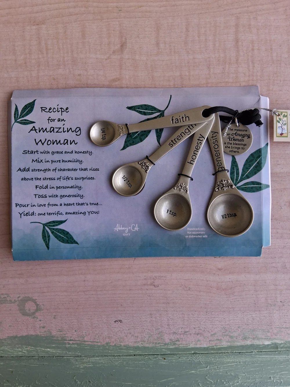 Faith Strength Honesty Generosity Measuring Spoon Set